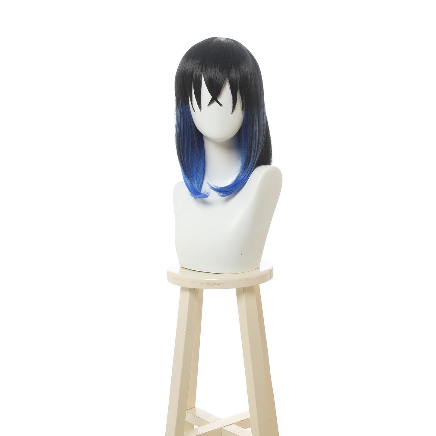 Demon Slayer Hashibira Inosuke Blue Black Mixed Color Cosplay Wigs