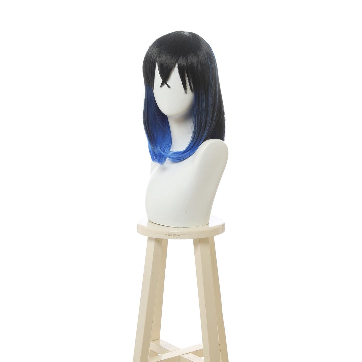 Demon Slayer Hashibira Inosuke Blue Black Mixed Color Cosplay Wigs