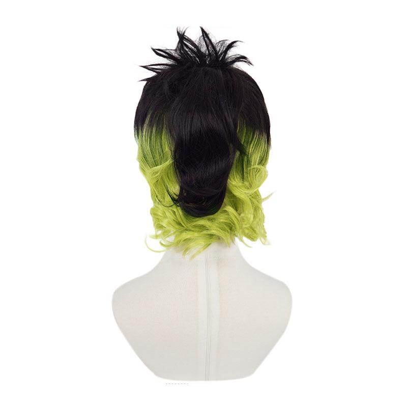 Demon Slayer Kimetsu no Yaiba Giyuutarou Dark Mixed Green Short Cosplay Wigs
