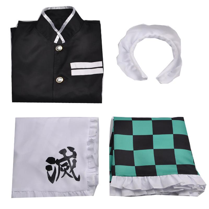 Demon Slayer  Kimetsu no Yaiba Tanjirou Kamado Maid Cosplay Costume