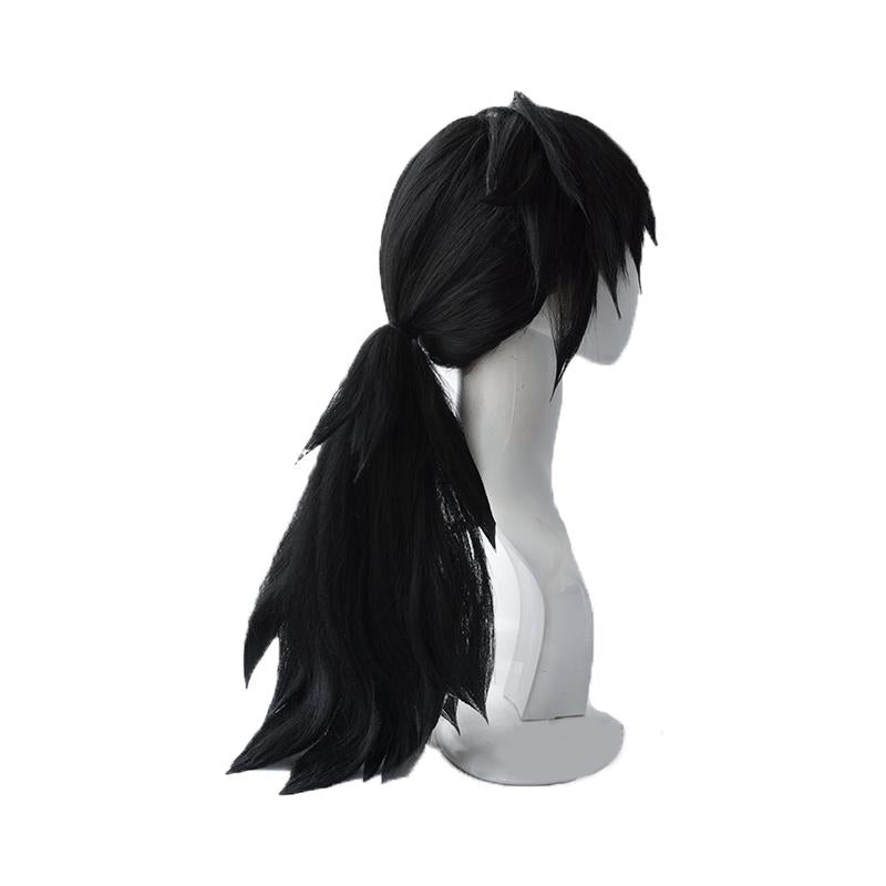 Demon Slayer Kimetsu no Yaiba Tomioka Giyuu Black Long Cosplay Wigs
