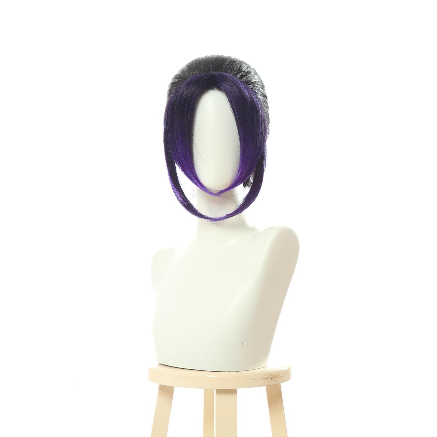 Demon Slayer Kochou Shinobu Short Purple Gradient Color Cosplay Wigs