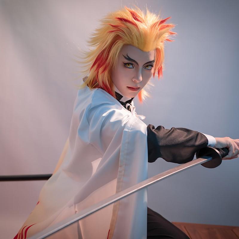 Demon Slayer Rengoku Kyoujurou Male Uniform Cosplay Costume