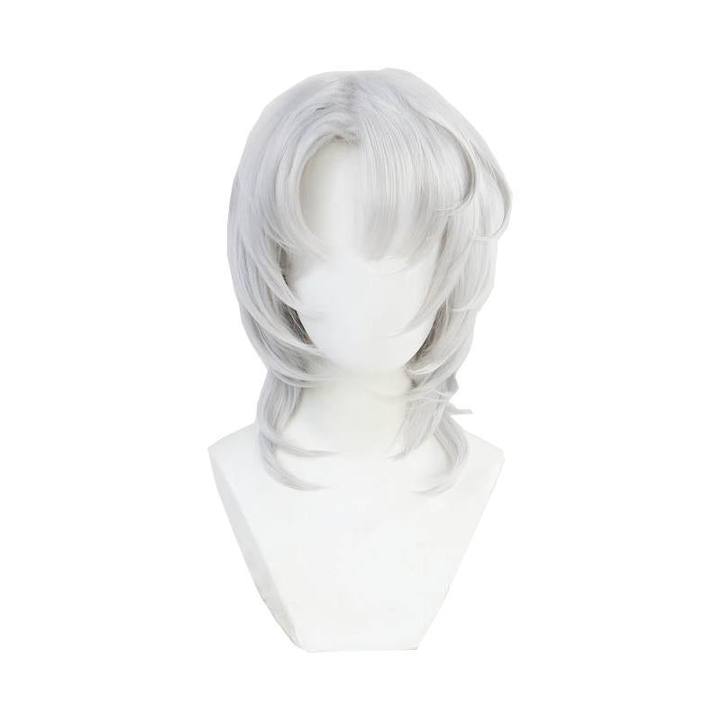 Demon Slayer Rui Silver Curly Long Cosplay Wigs