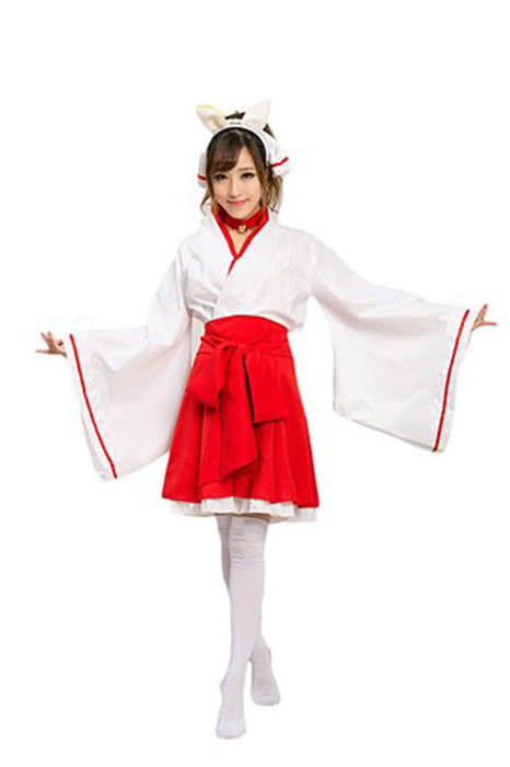 InuYasha Bellflower Witch Dress Clothes Cosplay Costume