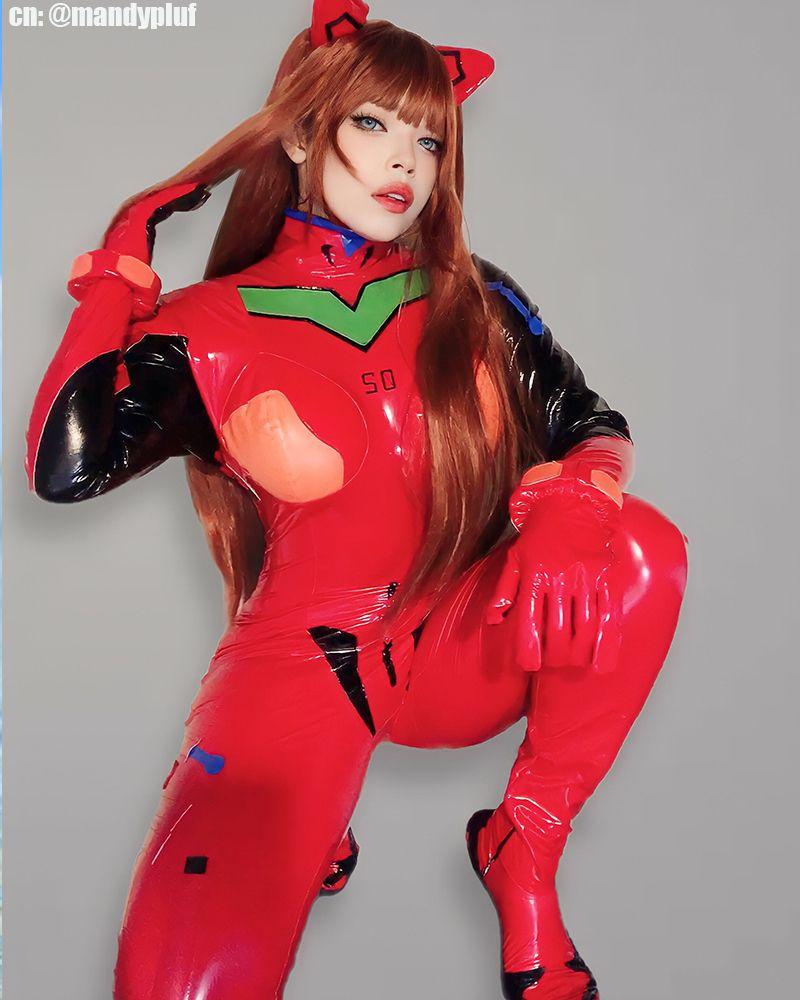 EVA Asuka Langley Soryu Orange Long Cosplay Wigs