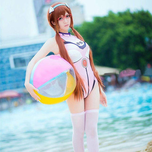 EVA Mari Illustrious Makinami jumpsuit Swimsuit Cosplay Costume