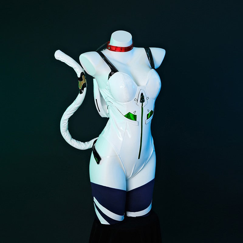 EVA Rei Cat White Cosplay Costume