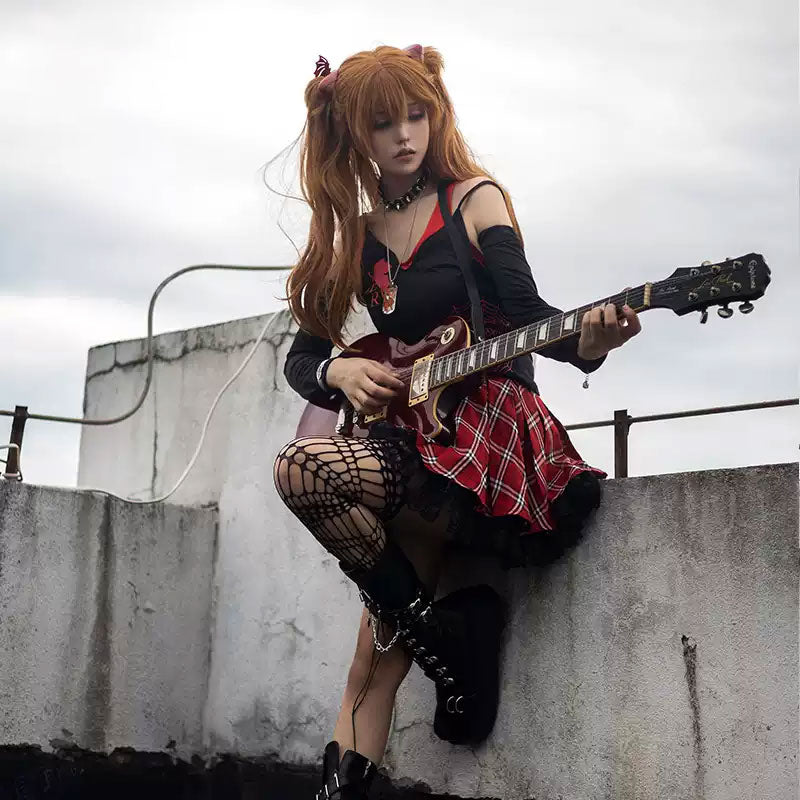 EVA Soryu Asuka Langley Cosplay Costume Fullset