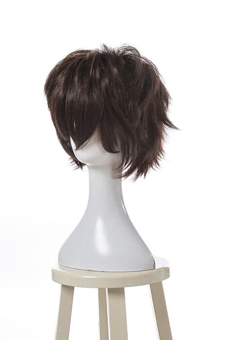 Fashion Black Short Synthetic Cosplay Man Wigs