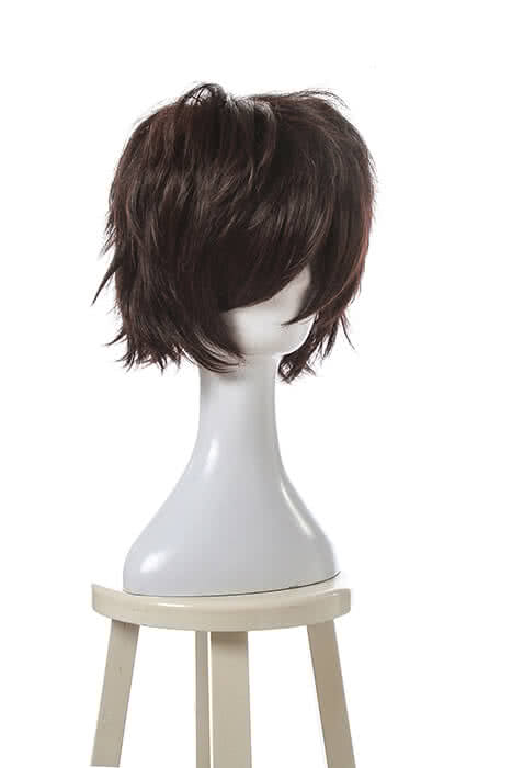 Fashion Black Short Synthetic Cosplay Man Wigs