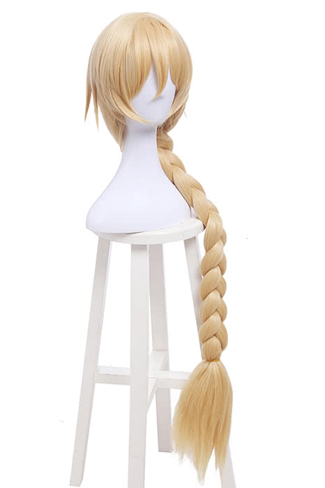Fate/Grand Order Joan of Arc Blonde Synthetic Long Cosplay Wigs Braids