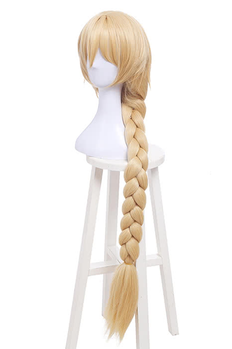 Fate/Grand Order Joan of Arc Blonde Synthetic Long Cosplay Wigs  Braids