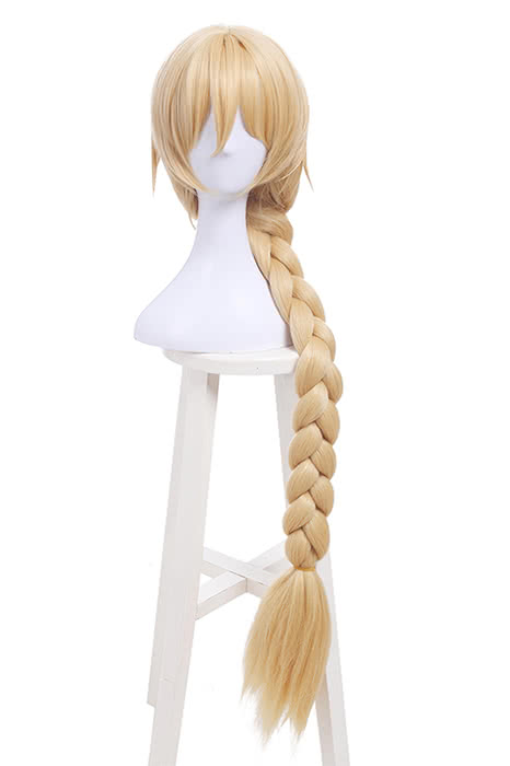 Fate/Grand Order Joan of Arc Blonde Synthetic Long Cosplay Wigs  Braids