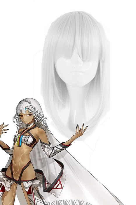 Fate Extella Saber Altera Short Silver Game Cosplay Woman Wigs