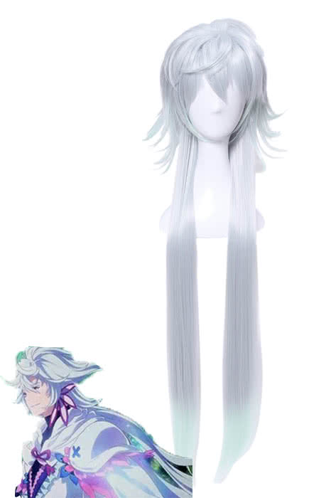 Fate Grand Order Merlin Silver Anime Cosplay Man Wigs
