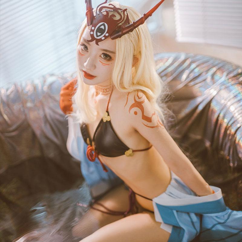 FateGrand Order Ibaraki Douji Anime Swimsuit Cosplay Costume