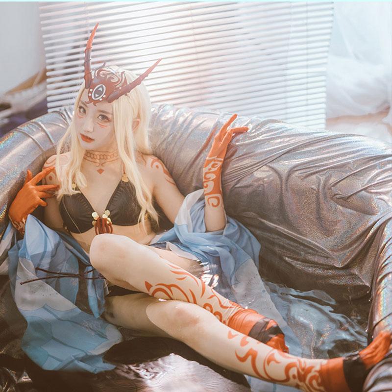 FateGrand Order Ibaraki Douji Anime Swimsuit Cosplay Costume