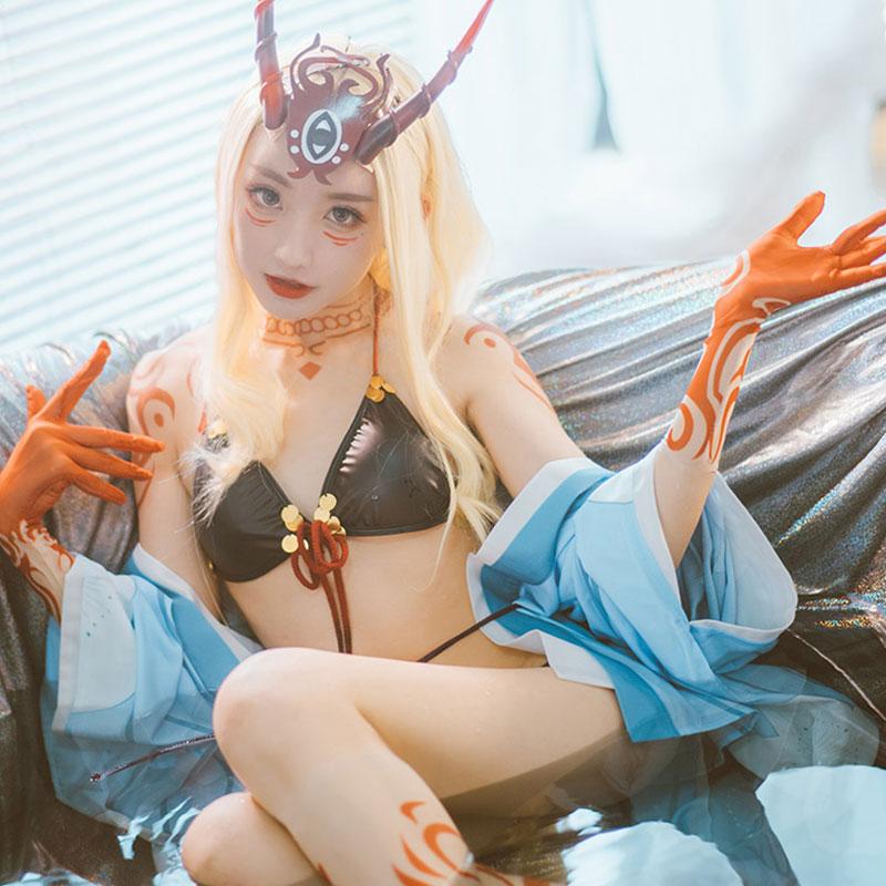 FateGrand Order Ibaraki Douji Anime Swimsuit Cosplay Costume