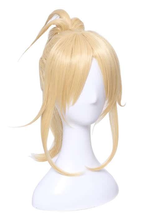 Fate/Grand Order Mordred Golden Ponytail Cosplay Wigs