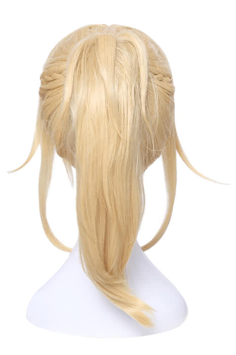 Fate/Grand Order Mordred Golden Ponytail Cosplay Wigs
