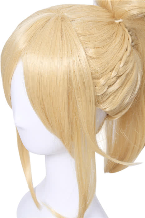 Fate/Grand Order Mordred Golden Ponytail Cosplay Wigs
