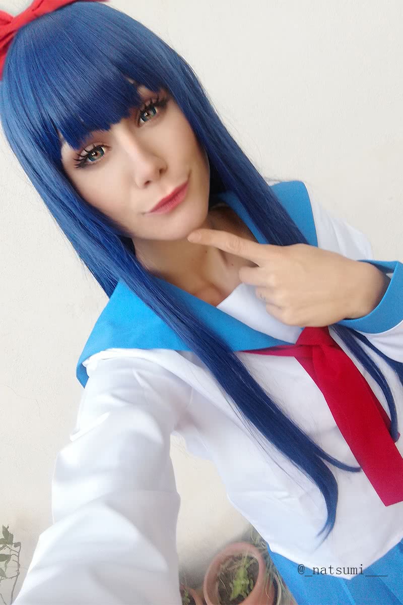 Poputepipikku Pop Team Epic Popuko and Pipimi Blue Uniform Skirt Anime Cosplay Costumes