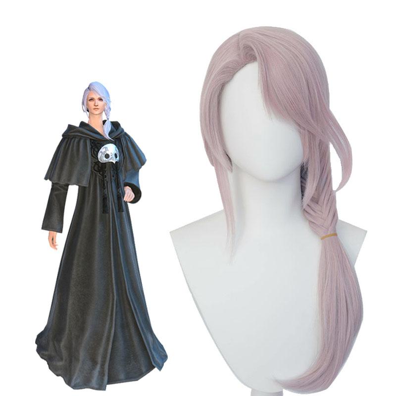 Final Fantasy XIV Endwalker Hythlodaeus Long Grey Cosplay Wigs