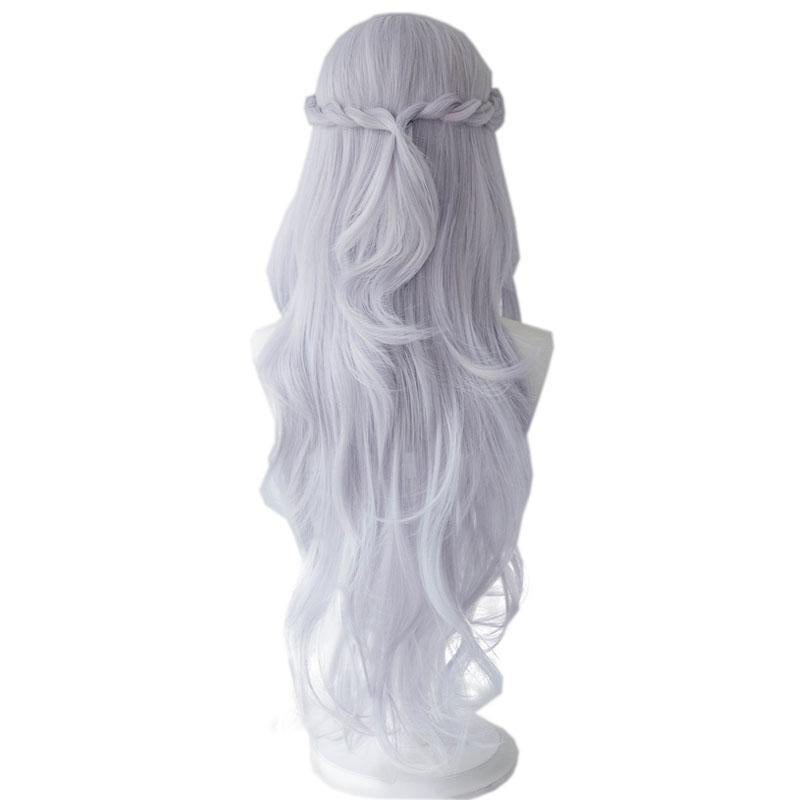 Final Fantasy XIV Endwalker Vebat Long Grey Cosplay Wigs