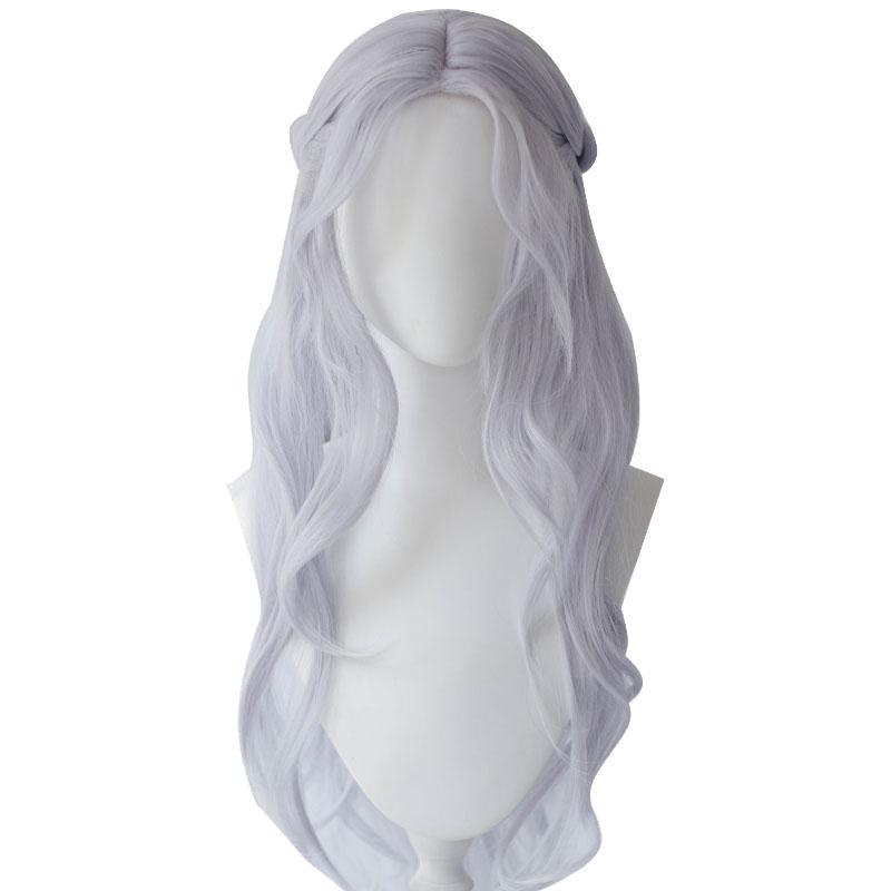 Final Fantasy XIV Endwalker Vebat Long Grey Cosplay Wigs