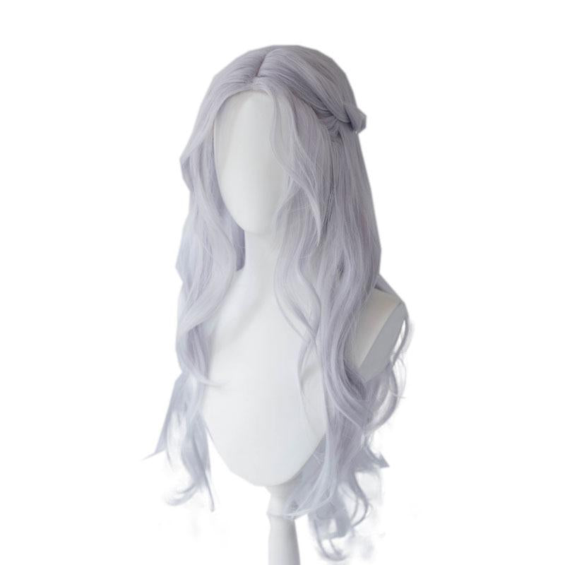 Final Fantasy XIV Endwalker Vebat Long Grey Cosplay Wigs