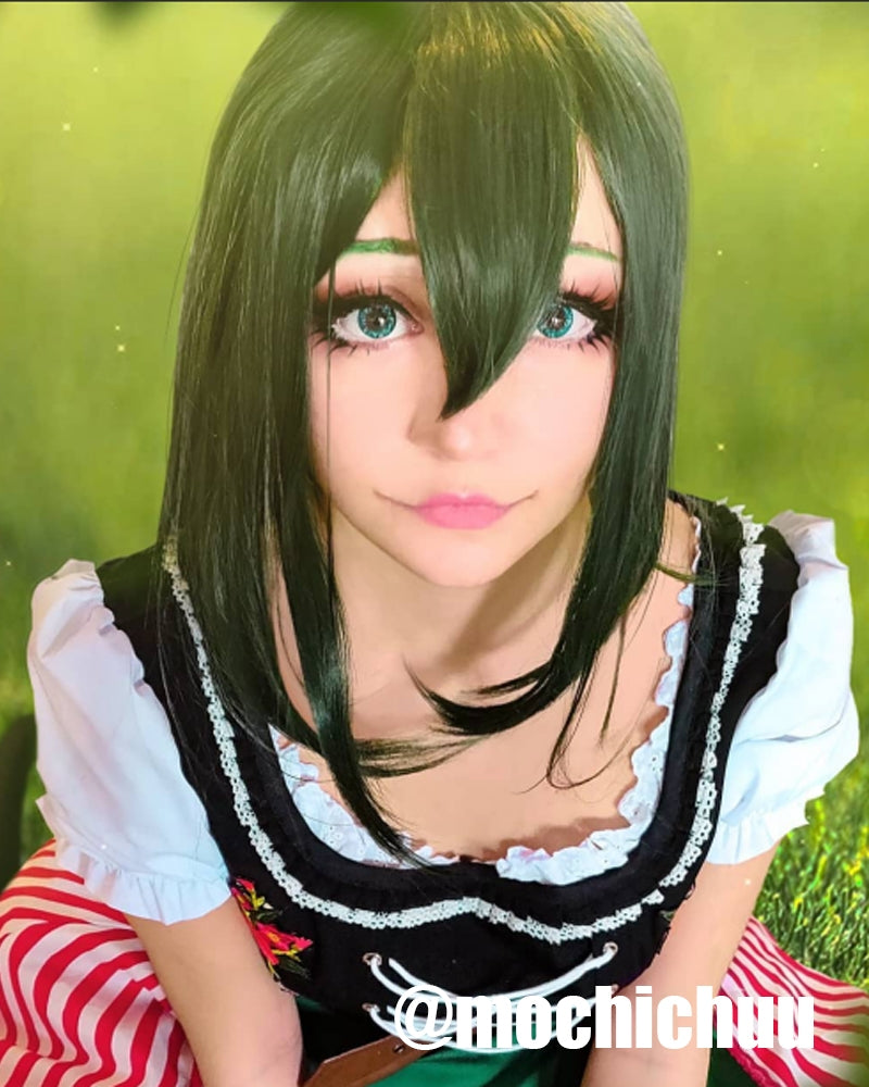 BNHA MHA Tsuyu Asui Anime Cosplay Costumes Beautiful Long Dress