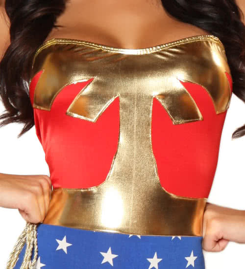 Red and Blue Sexy Supergirl Halloween Costume Cute Cosplay For Women