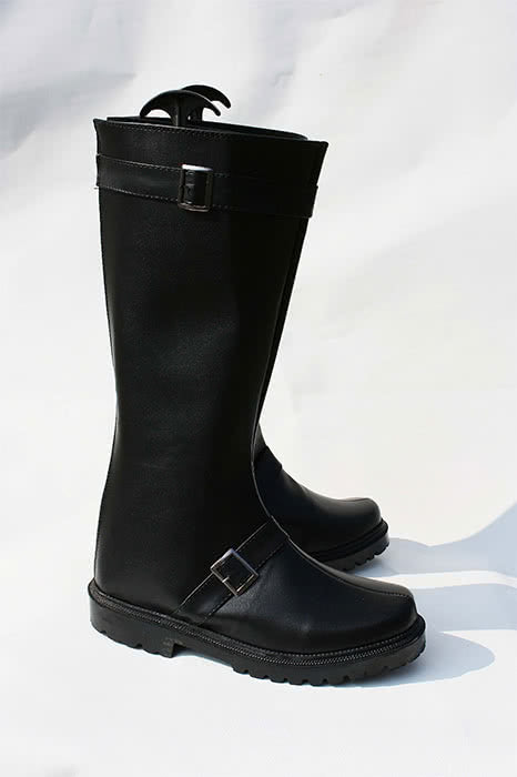 Handmade Gintama Sakata Gintoki Cosplay Shoes Black High Boots Custom-made
