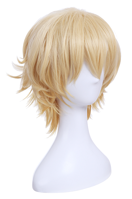 Game Yin and Yang Master Ban Ruo Synthetic Short Golden Cosplay Wigs