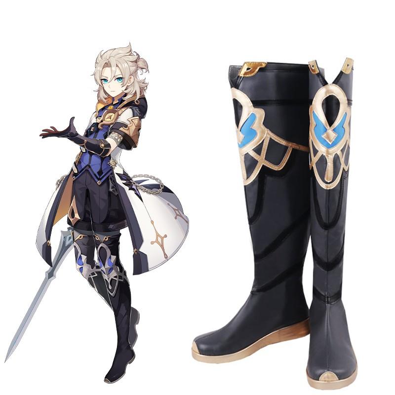 Game Genshin Impact Albedo Cosplay Shoes