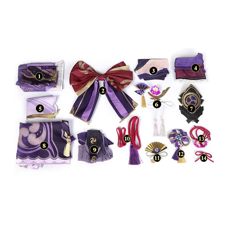 Game Genshin Impact Baal Raiden Shogun Cosplay Costume