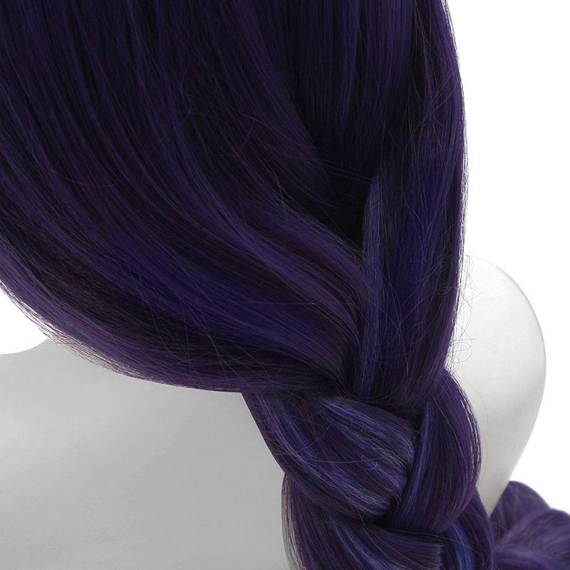 Game Genshin Impact Baal Purple Mided Color Long Cosplay Wigs