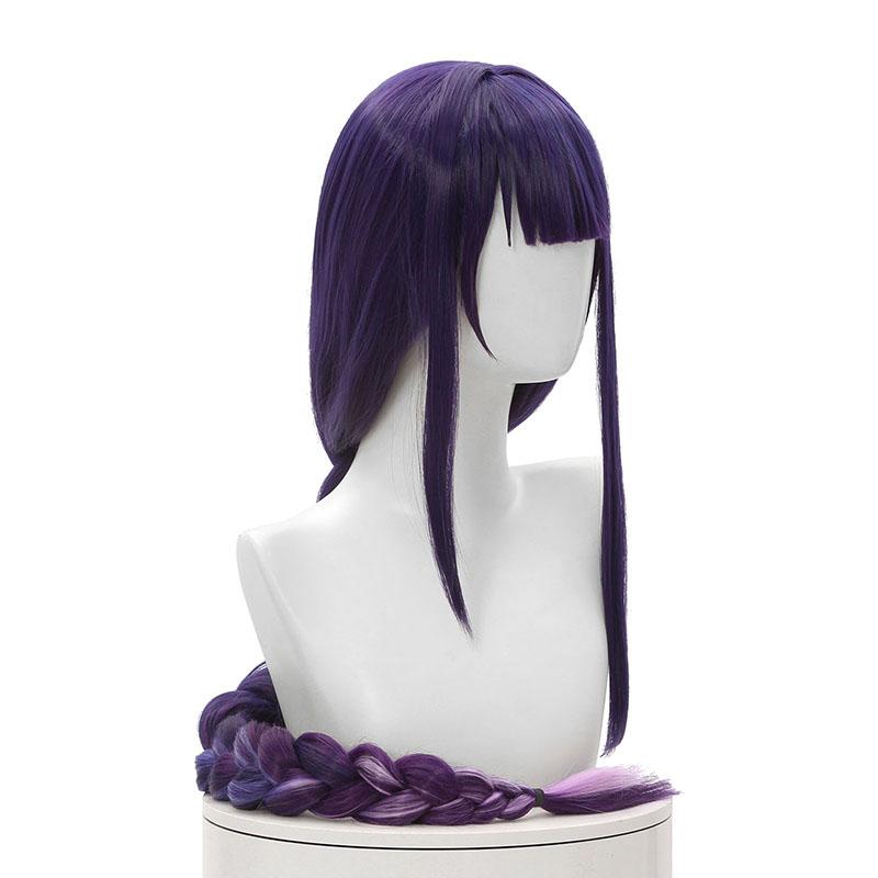 Game Genshin Impact Baal Purple Mided Color Long Cosplay Wigs