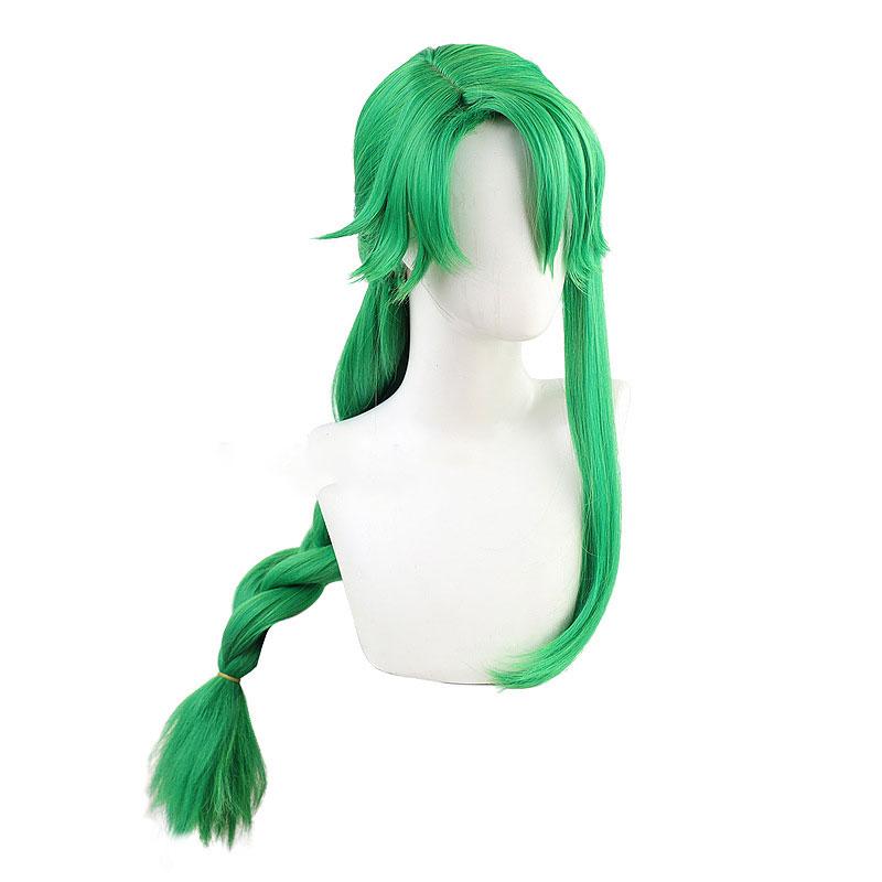 Game Genshin Impact Baizhu Green Weave Long Cosplay Wigs
