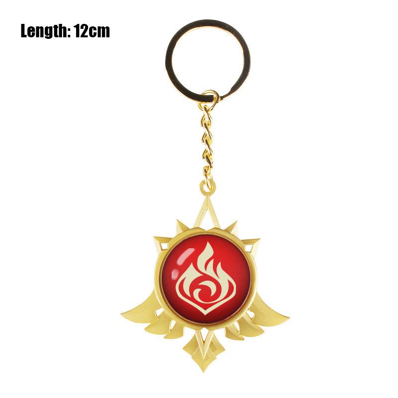 Game Genshin Impact Eye of God Vision 14 Style Florescent Light Keychain