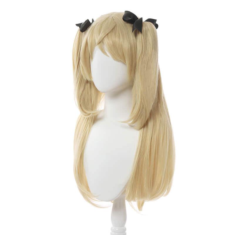 Game Genshin Impact Fischl Blonde Ponytail Cosplay Wigs