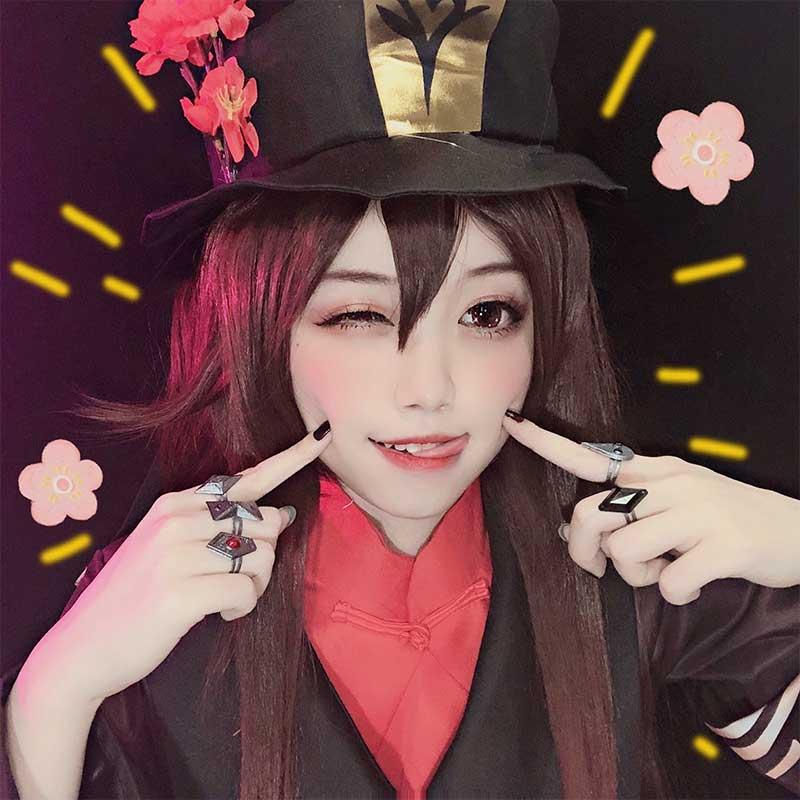Game Genshin Impact Hu Tao 7 Rings Cosplay Props