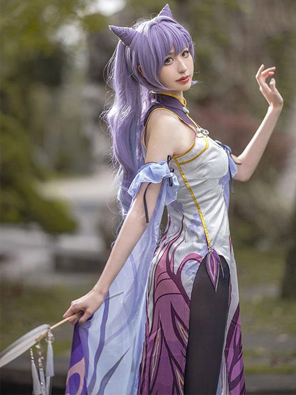 Game Genshin Impact Keqing CheongsamCosplay Costume