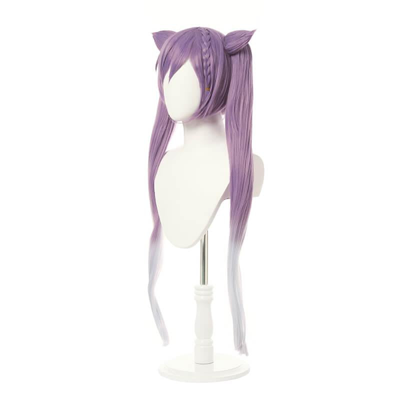 Game Genshin Impact Keqing Mixed Purple Ponytail Cosplay Wigs