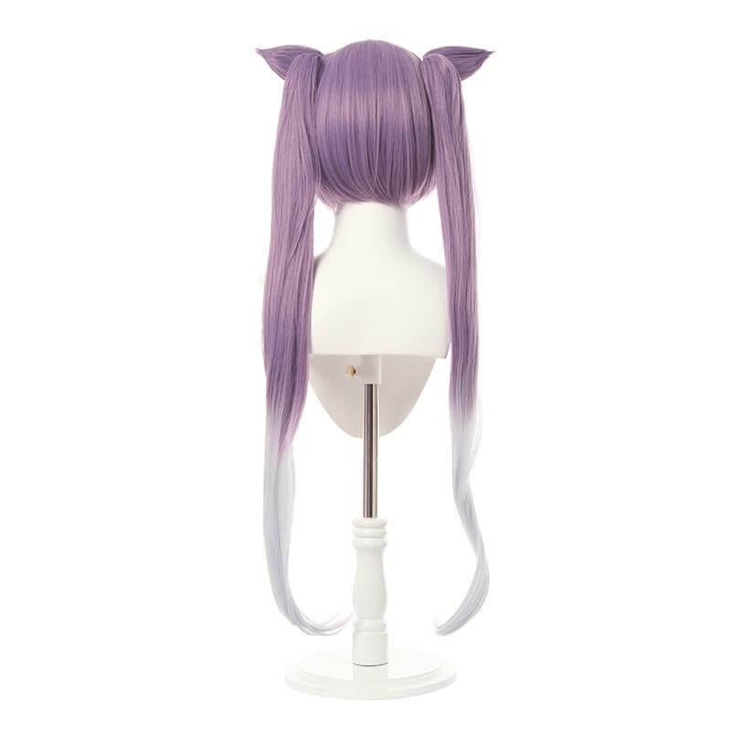 Game Genshin Impact Keqing Mixed Purple Ponytail Cosplay Wigs