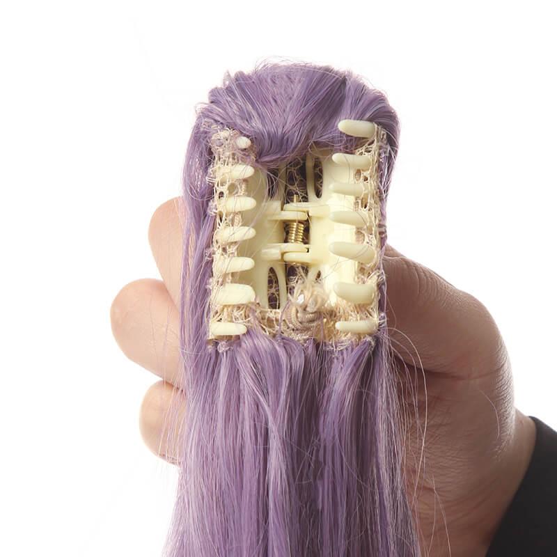 Game Genshin Impact Keqing Mixed Purple Ponytail Cosplay Wigs