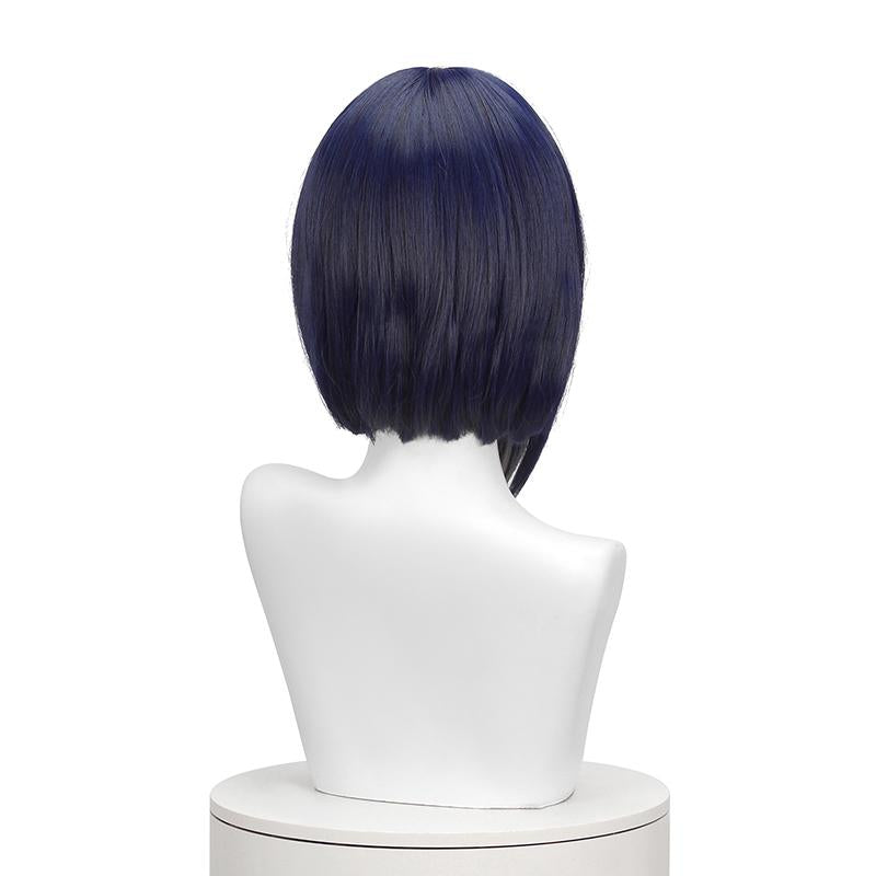 Game Genshin Impact Kujou Sara Blue Mixed Color Cosplay Wigs