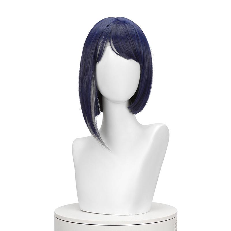 Game Genshin Impact Kujou Sara Blue Mixed Color Cosplay Wigs