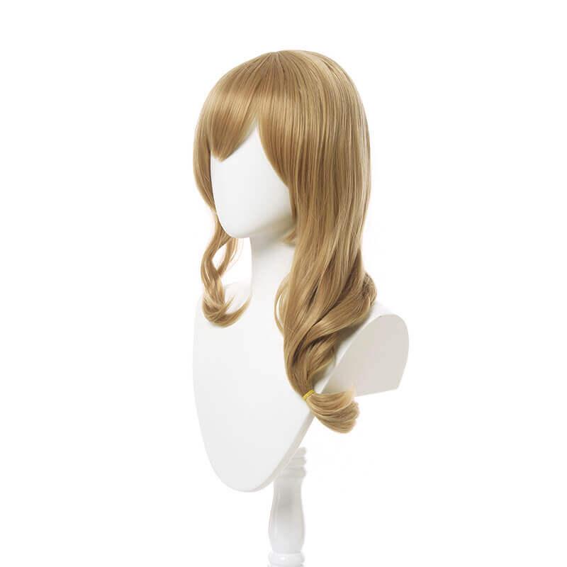 Game Genshin Impact Lisa Curly Light Brown Long Cosplay Wigs